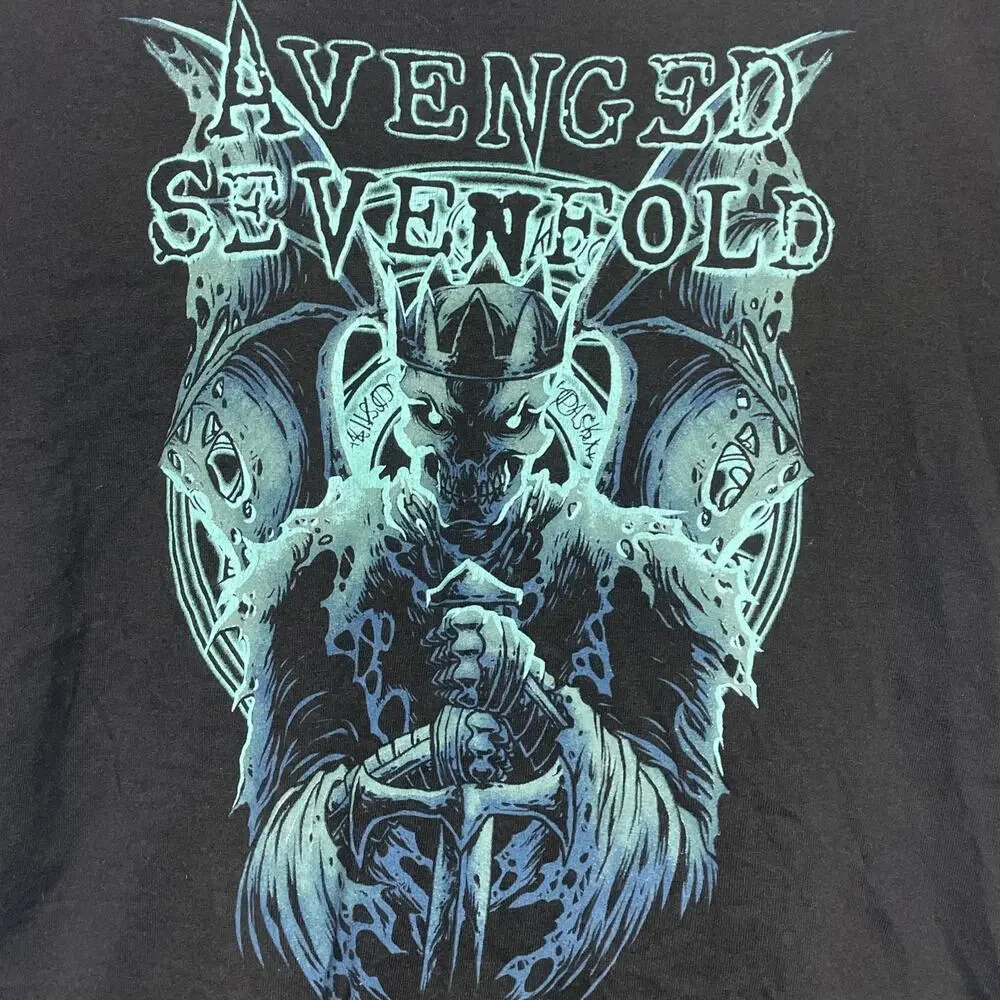 Avenged Sevenfold Hail To The King Tour Mens L T-shirt Distressed
